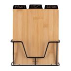 ARDESTO Набор досок кухонных на подставке Midori, 3шт, 23.5х7.5х27см, бамбук, металл