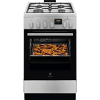 Electrolux Плита комбинированная, 58л, 50x60см, дисплей, конвекция, чугун, пар, нерж