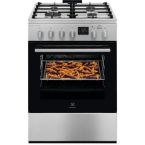 Electrolux Плита комбинированная, 58л, 60x60см, дисплей, конвекция, чугун, пар, нерж