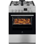 Electrolux Плита комбинированная, 58л, 60x60см, дисплей, конвекция, чугун, пар, нерж
