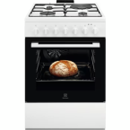 Electrolux Плита комбинированная 3 газ + 1 электро, 57л, 60x60см, конвекция, белый