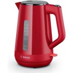 Bosch Электрочайник 1.7л, пластик, красно-черный