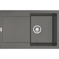 Franke Мойка кухонная Maris, фрагранит, прямоуг., с крылом, 780х500х200мм, чаша- 1, врезная, MRG 611, серый камень