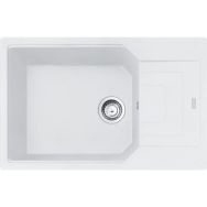 Franke Мойка кухонная Urban, фрагранит, прямоуг., с крылом, 780х500х220мм, чаша- 1, накладная, UBG 611-78 XL, белый