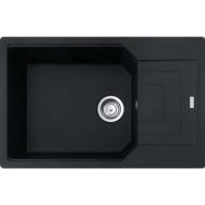 Franke Kitchen sink Urban, fragranite, rectang., with drainboard, 780х500х220mm, bowl - 1, built-in, UBG 611-78 XL, matt black