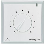 Danfoss Терморегулятор DEVIreg 130, (+5+45С), механический, датчик на проводе 3м, 82 х 82мм, макс. 16A, белый