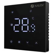 Navin Терморегулятор WT410B-16А 5...35 °C для теплого пола электронный Wi-Fi Tuya, Smart Life встроенный проводной датчик 16A 230В черный