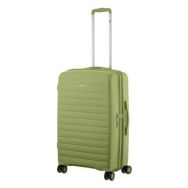 2E Чемодан, Aero, полипропилен, средний, 63/78 л, TSA, 4 колеса, EXP, оливково-зеленый