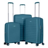 2E Набір валіз 2E, Aero, поліпропілен, (L+M+S),TSA, 4 колеса, EXP, синій