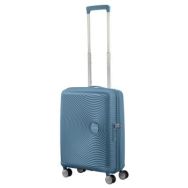 American Tourister Валіза American Tourister, Soundbox, поліпропілен, мала, 55см, 35.5/41л, TSA, 4 колеса, EXP, сіро-синій
