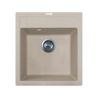 Adamant Мойка кухонная Brick, искуственный камень, квадрат, без крыла, 460x515x200мм, чаша - 1, врезная, Avena