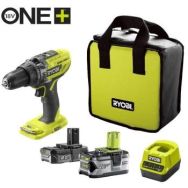 Ryobi Шуруповерт-дрель ударный аккумуляторный ONE+ R18PD3-242S 18В 1х2А·ч 1х4А·ч ЗУ 50Нм 500·1800об·мин 1.3кг сумка