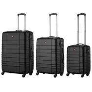 Wenger Набор чемоданов, Amplar 3 в 1, (S,M,L), пластик, 4 колеса, чёрный