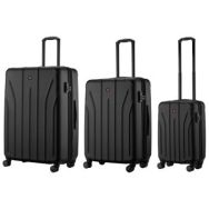 Wenger Набор чемоданов, Oryson 3 в 1, (S,M,L), пластик, 4 колеса, черный