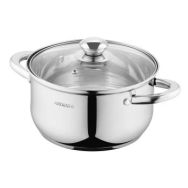 ARDESTO Кастрюля Gemini Gourmet, стеклянная крышка, 3.2 л, нержавеющая сталь