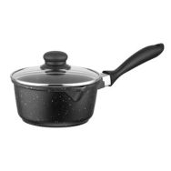 ARDESTO Ківш зі скляною кришкою ARDESTO Gemini Anzio, 1.4л, алюміній, чорний