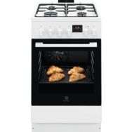 Electrolux Плита комбинированная, 57л, 50x60см, дисплей, конвекция, белый