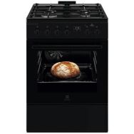 Electrolux Плита комбинированная, 58л, 60x60см, дисплей, конвекция, чугун, пар, черный