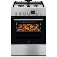 Electrolux Плита комбинированная, 58л, 60x60см, дисплей, конвекция, чугун, пар, нерж