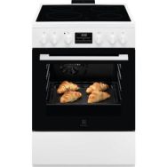 Electrolux Плита электрическая стеклокерамическая, 58л, 60x60см, конвекция, пар, белый
