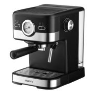 ARDESTO Кофеварка рожковая Steel Collection 1.5л, молотый, ручной капучинатор, черно-серебристый