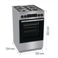 Комбінована плита Gorenje GKS5C70HXF