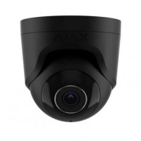 Ajax IP-Камера проводная TurretCam, 8мп, 2.8мм, Poe, True WDR, IP 65, ИК 35м, аудио, угол обзора 100° до 110°, купольная, черная