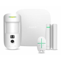 Ajax Комплект охранной сигнализации HDR StarterKit Cam Plus, hub 2 plus, motioncam HDR, doorprotect, spacecontrol, jeweller, беспроводной, белый