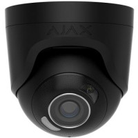 Ajax IP Wired Camera TurretCam HL black, 8MP, 4mm, hybrid illumination IR 35m, white LED 50m, PoE, True WDR, IP65, IR 35m, audio, viewing angle 75°–85°, turret, black