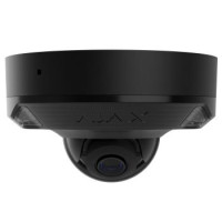 Ajax IP-Камера проводная DomeCam Mini HL black, 5Мп, 2.8мм, гибридная подсветка IR 35м, белый Led 50м, PoE, True WDR, IP65, ИК 30м, аудио, угол обзора 100°–110°, мини-купольная, чёрная