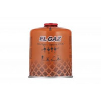 EL GAZ Баллон-картридж газовый ELG-400, бутан 450 г, для газовых горелок, с двухслойным клапаном, одноразовый