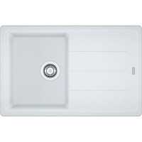 Franke Мойка кухонная Basis, фрагранит, прямоуг., с крылом, 780х500х200мм, чаша- 1, накладная, BFG 611-78, белый