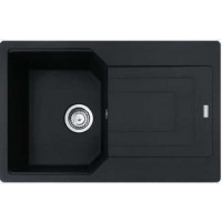 Franke Мийка кухонна Urban, фраграніт, прямокутник, з крилом, 780х500х220мм, чаша - 1, накладна, UBG 611-78, чорний матовий