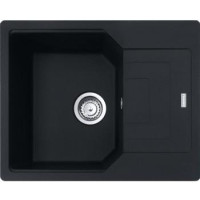 Franke Kitchen sink Urban, fragranite, rectang., with drainboard, 620х500х220mm, bowl - 1, built-in, UBG 611-62, matt black