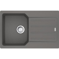 Franke Мойка кухонная City, фрагранит, прямоугольник, с крылом, 780х500х190мм, чаша - 1, врезная, оборотная, UCG 611-78, серый камень