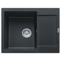 Franke Мойка кухонная Maris, фрагранит, прямоуг., с крылом, 620х500х200мм, чаша- 1, накладная, MRG 611-62, оникс