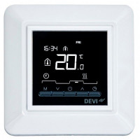 DEVI Терморегулятор DEVIreg Opti, электронный, 2" экран, 85 х 85мм, макс. 13A, белый