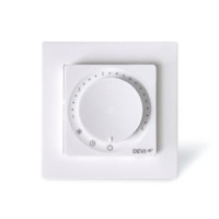 DEVI Терморегулятор DEVIreg Basic +4...45° механический программируемый Bluetooth встроенный 16A 230В белый