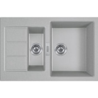 Franke Кухонна мийка Sirius 2.0 S2D 651-78/143.0632.391/дві чаші/тектонайт/780х500х200(150)/врізна/сірий
