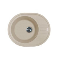 Adamant Мойка кухонная Ovum, искуственный камень, овальная, с крылом, 615х495х200мм, чаша - 1, врезная, Avena