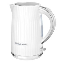 Russell Hobbs Электрочайник Eden, 1.7л, нержавеющая сталь, пластик, белый