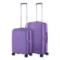 2E Набір валіз 2E, Aero, поліпропілен, (M+S),TSA, 4 колеса, EXP, лавандовий