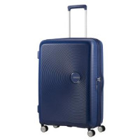 American Tourister Валіза American Tourister, Soundbox, поліпропілен, велика, 77см, 97/110л, TSA, 4 колеса, EXP, темно-синій