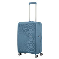 American Tourister Валіза American Tourister, Soundbox, поліпропілен, середня, 67см, 71.5/81л, TSA, 4 колеса, EXP, сіро-синій