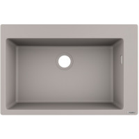 Hansgrohe Мойка кухонная S51, гранит, прямоуг., без крыла, 770х510х190мм, чаша- 1, накладная, S510-F660, серый бетон