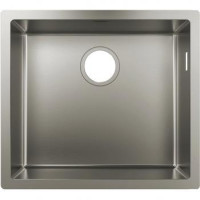 Hansgrohe Мойка кухонная S71, нерж.сталь, квадрат, без крыла, 550х450х190мм, чаша- 1, накладная, S719-U500, нерж