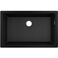 Hansgrohe Мойка кухонная S51, гранит, прямоуг., без крыла, 710х450х190мм, чаша- 1, встраиваемая, S510-U660, черный графит