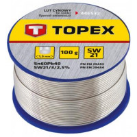 Topex 44E532 Припiй олов'яний 60%Sn, проволока 1.0 мм,100 г