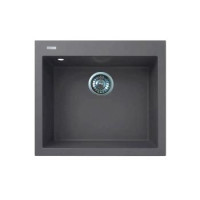 Adamant Мойка кухонная Adamant Univer, искуственный камень, квадрат, без крыла, 560х500х200мм, чаша - 1, врезная, серый