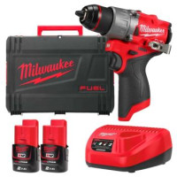 Milwaukee Шурупокрут-дриль акумуляторний Milwaukee M12 FDD2-202X 12В 2х2А·год 37Нм 0-1550об/хв ЗП C12 С кейс 1.1кг